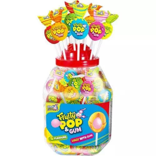 SWEET FLASH FRUITY POP LOLLIES 16G (100)