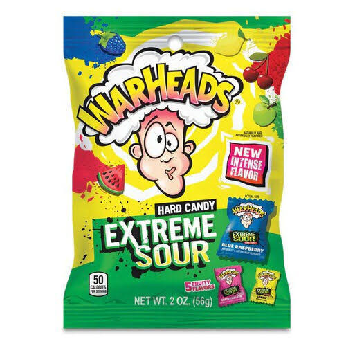 WARHEADS ASSORTED SOUR 56G (12)